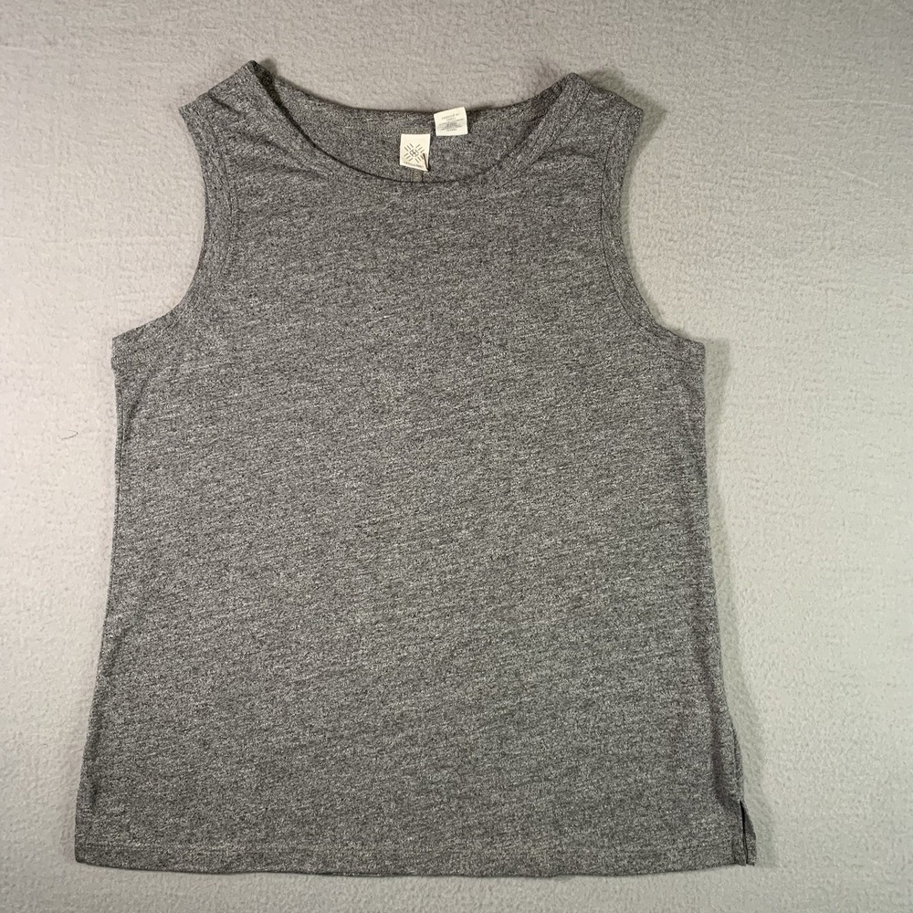 Pre owned ARTISAN NY Women's Gray tank top short sleeves stretch round neck M